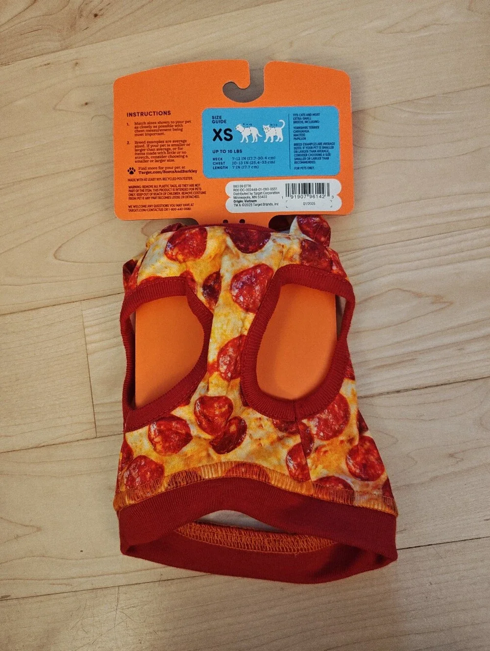 Boots & Barkley Pet Sweatshirt - Pizza Pepperoni Print (red/orange)